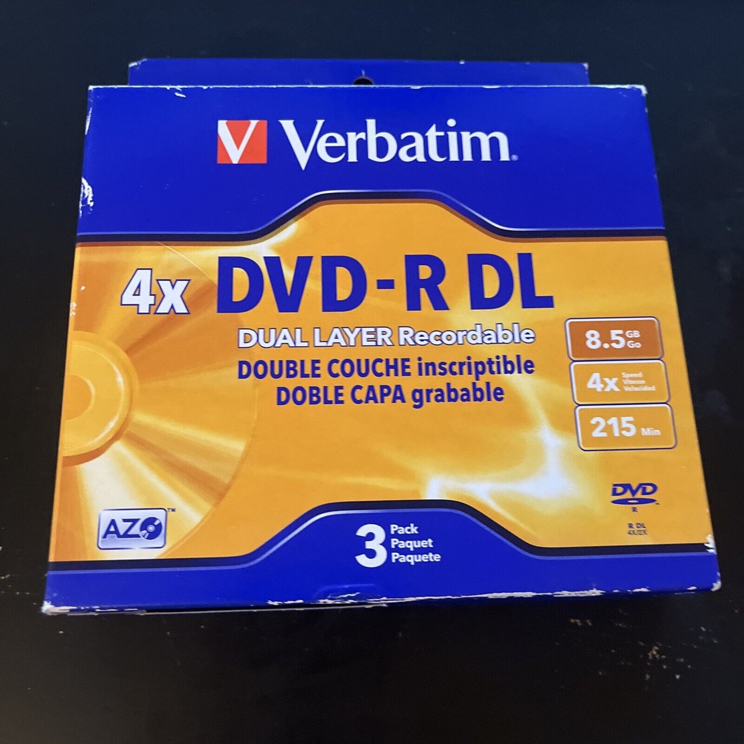 NEW Verbatim 3x DVD-R DL Dual Layer 8.5gb Blank DVD