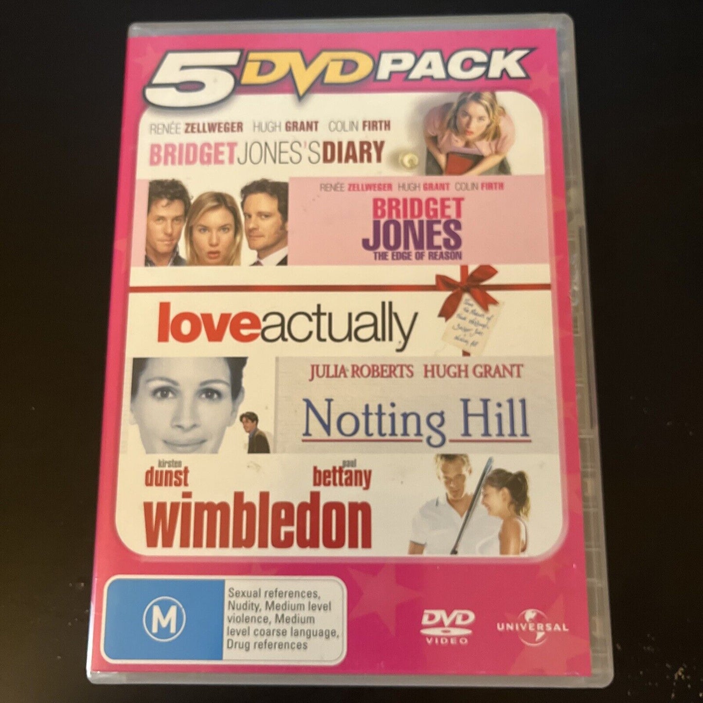 Love Actually / Notting Hill / Wimbledon / Bridget Jones Diary 1&2 DVD Region 4