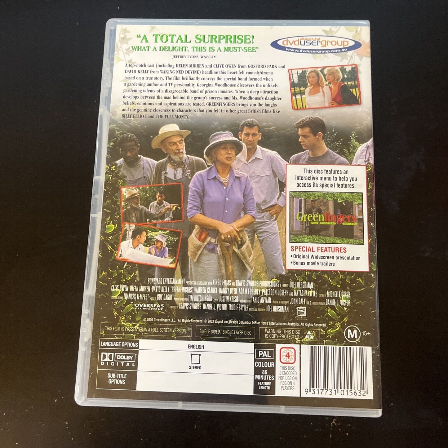 Greenfingers (DVD, 2000) Clive Owen, Helen Mirren Region 4 NEW