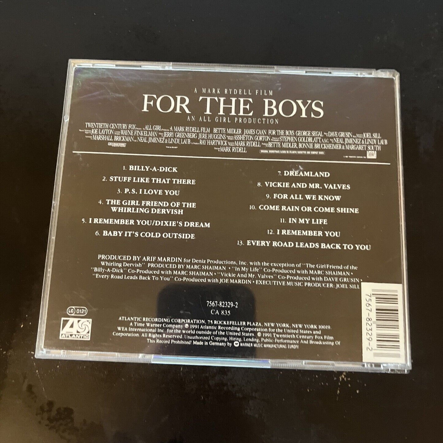 For the Boys - Music From the Motion Picture by Bette Midler (CD, 1991)