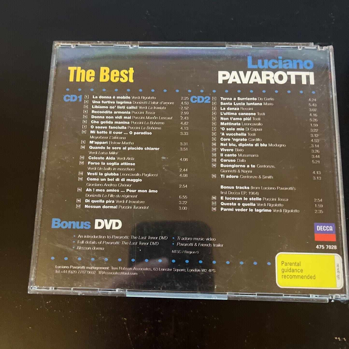 Luciano Pavarotti The Best / The Three Tenors (CD + DVD, 5-Disc)
