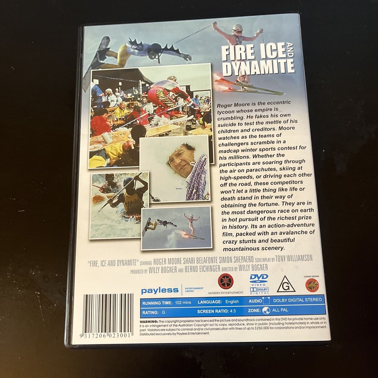 Fire Ice and Dynamite (DVD, 1990) NEW Roger Moore All Regions