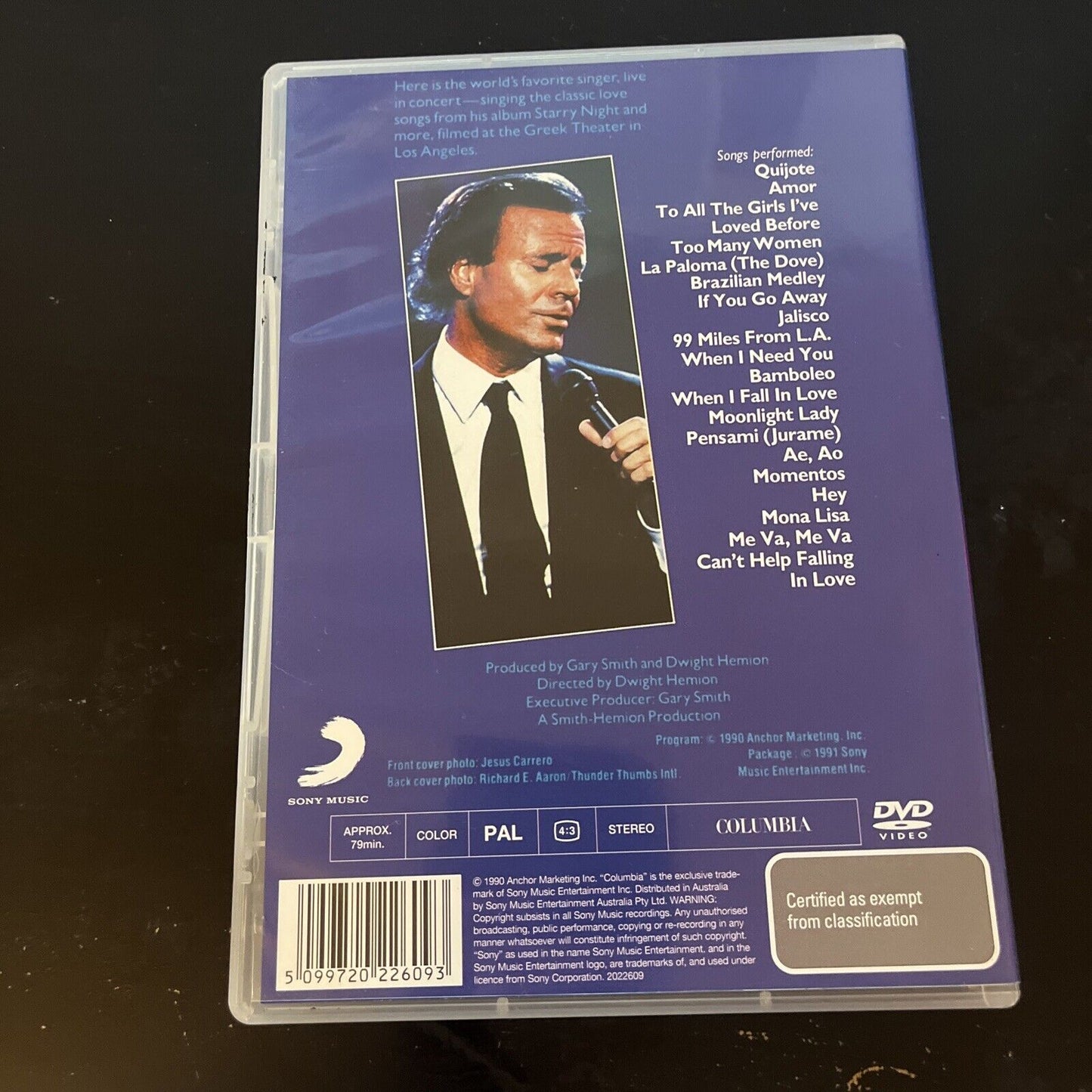 Julio Iglesias: Starry Night (DVD, 1991) NEW All Regions – Retro Unit