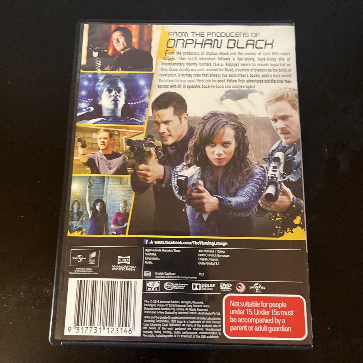 Killjoys : Season 1 (DVD, 2015, 2-Disc) Hannah John-Kamen, Region 4 &2