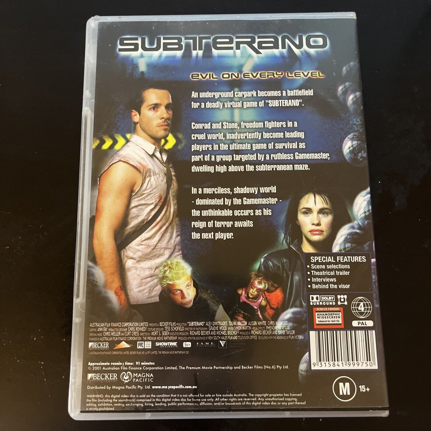 Subterano (DVD, 2002) Alex Dimitriades, Tasma Walton, Alison Whyte, Region 4