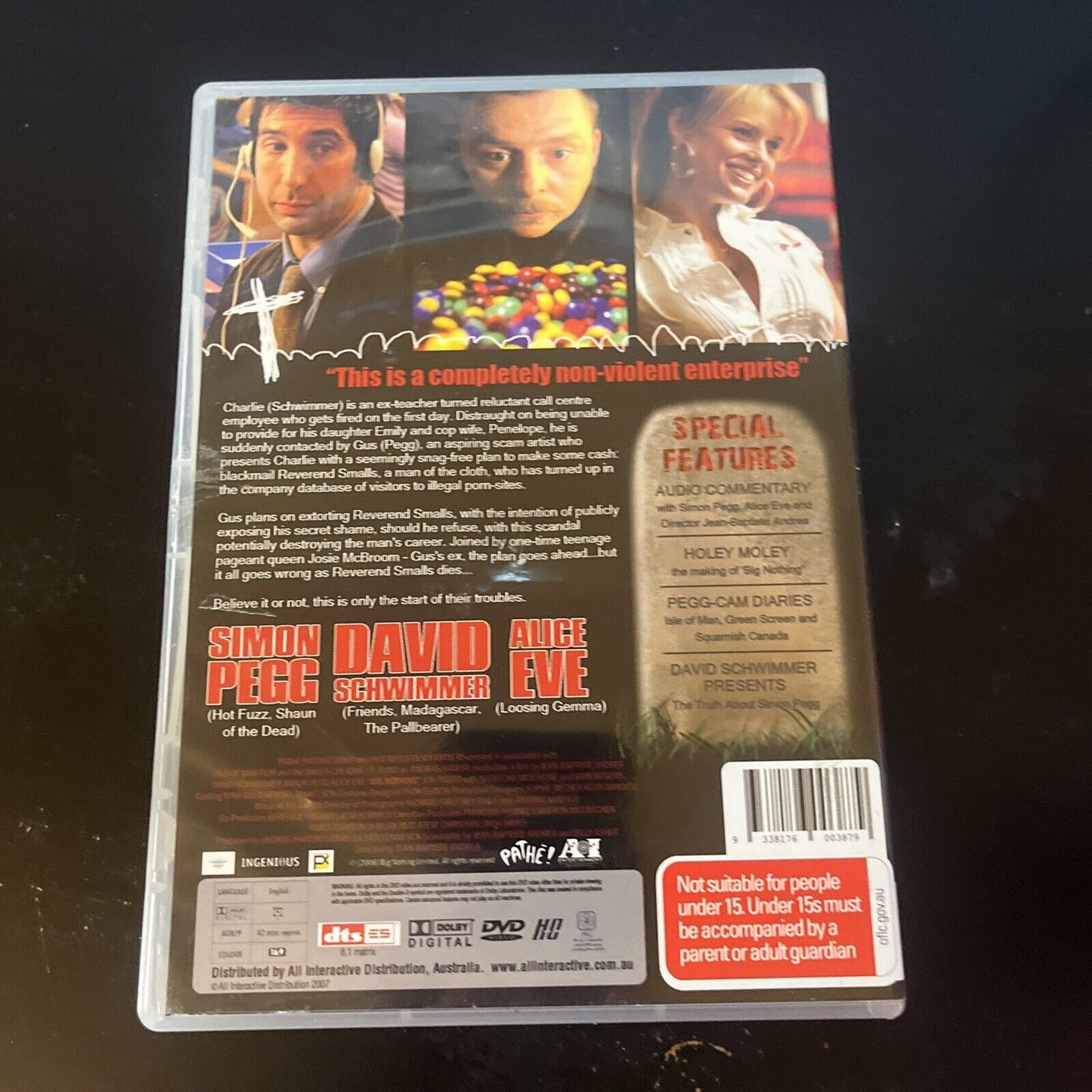 Big Nothing (DVD, 2006) David Schwimmer, Simon Pegg, Mimi Rogers Region 4