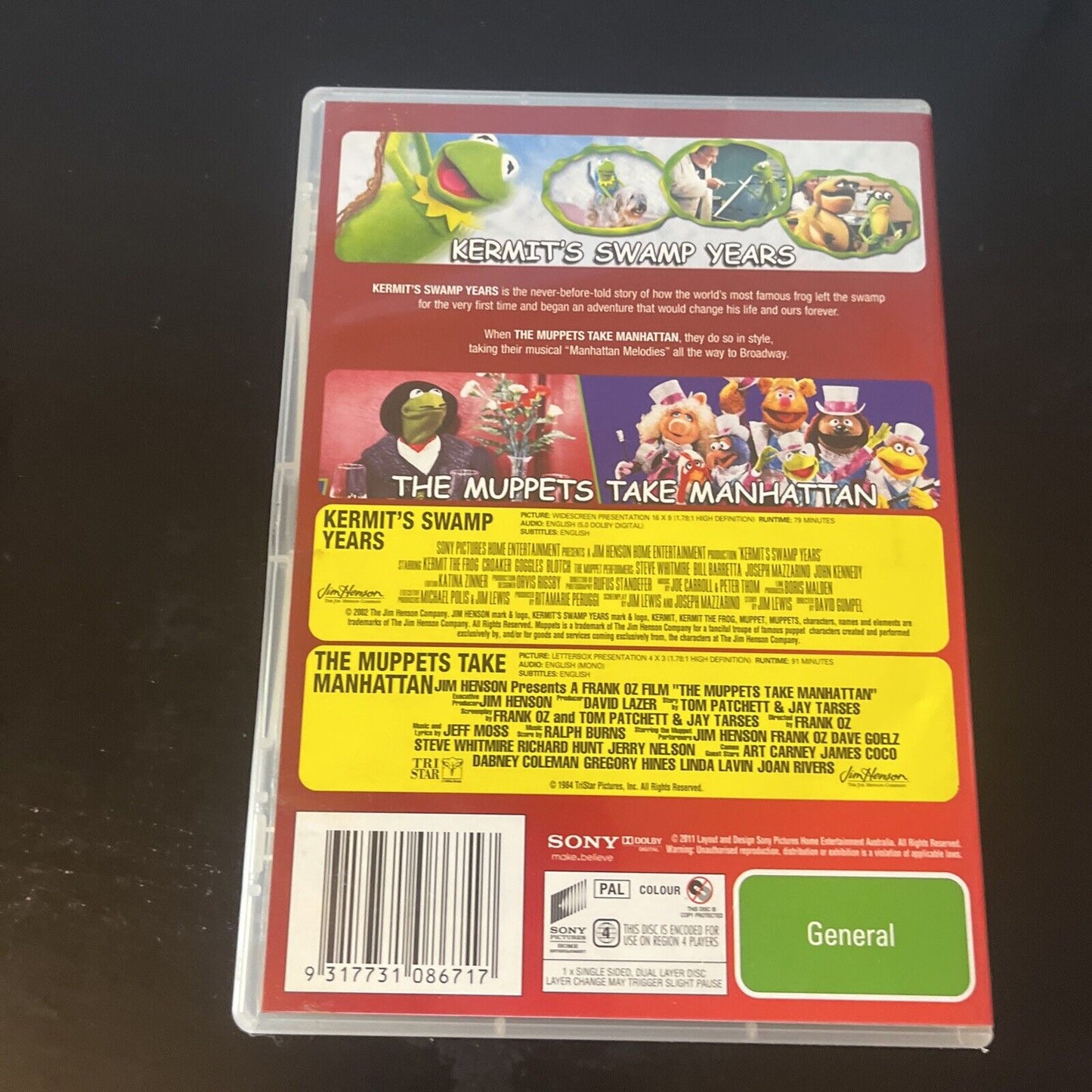 The Muppets Take Manhattan / Kermit's Swamp Years (DVD, 2011) NEW Region 4