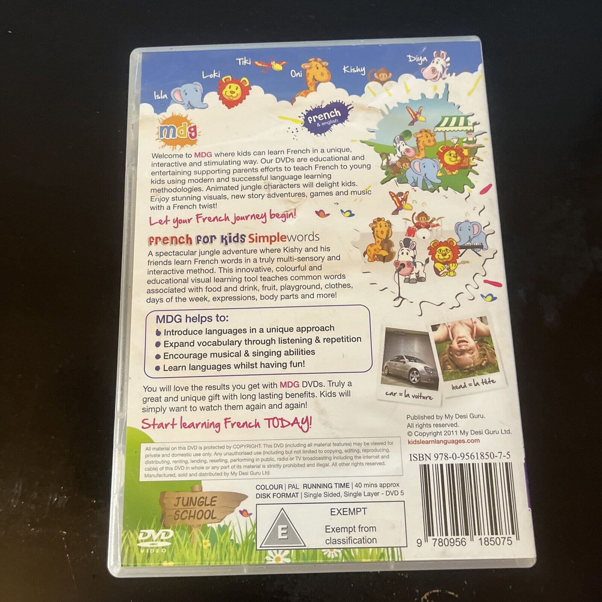 Learning French Dvd French for Kids Simple Words (DVD, 2010) All Regions – Retro Unit