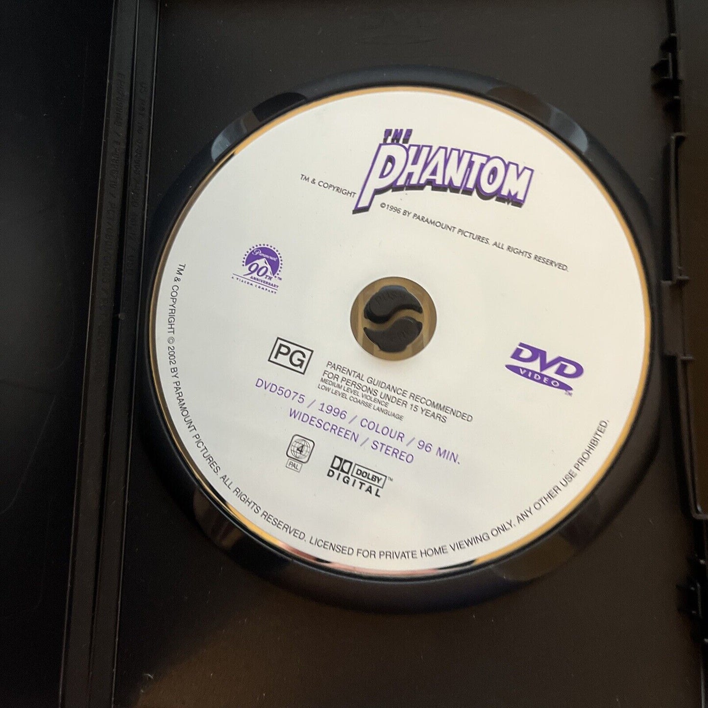 The Phantom (DVD, 1996) Billy Zane, Treat Williams, Kristy Swanson   Region 4