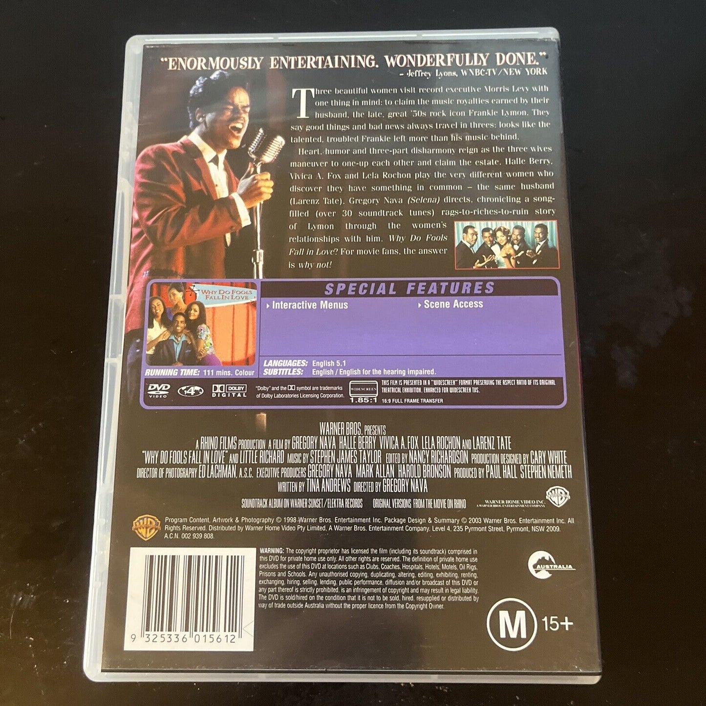 Why Do Fools Fall In Love (DVD, 1998) Halle Berry, Vivica A. Fox, NEW Region 4