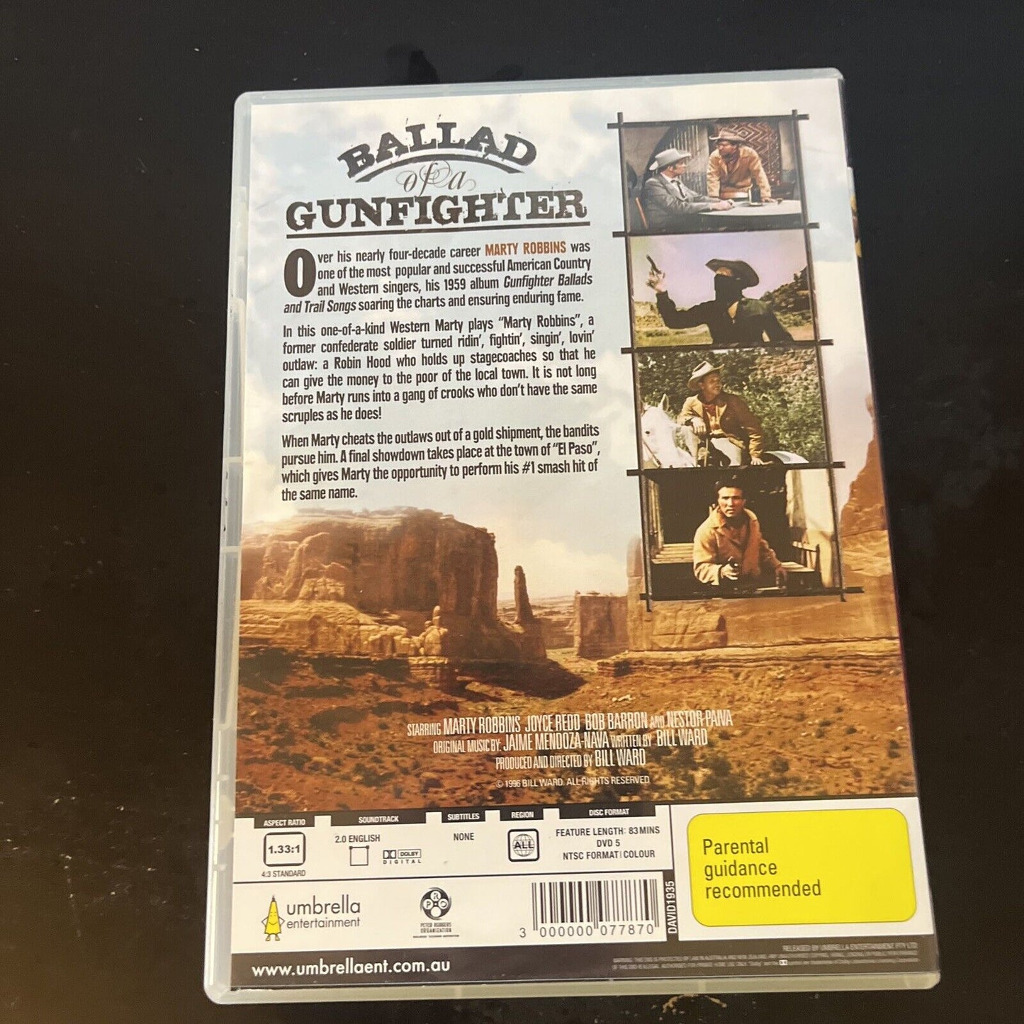 Ballad Of A Gunfighter (DVD, 1964) Marty Robbins, Joyce Redd, All Regions