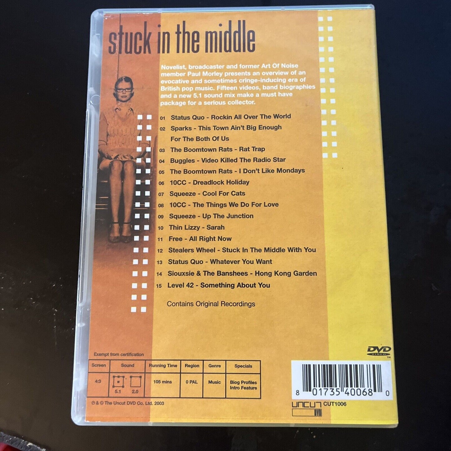 Stuck In The Middle - 15 Classic 70's Video (DVD, 2005) All Regions