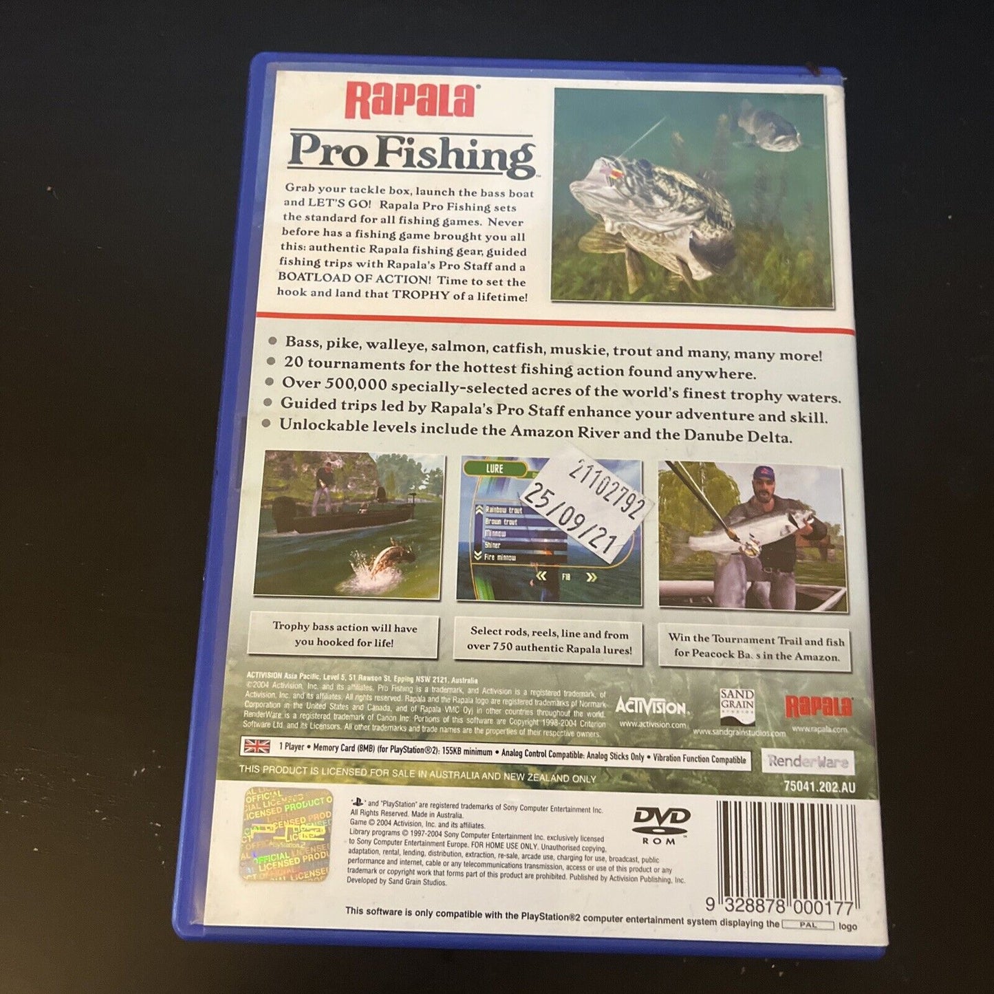 RAPALA PRO FISHING Sony PlayStation 2 PAL