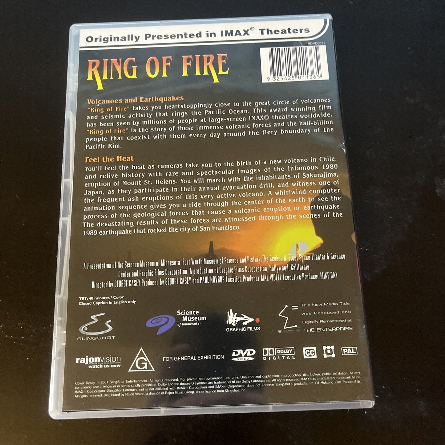 Imax - Ring Of Fire (DVD, 1991) Robert Foxworth, Norman Banks, Region 4