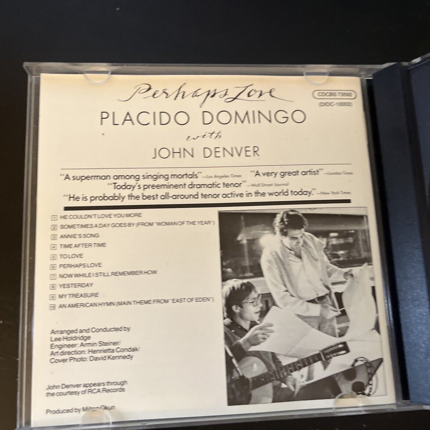 Placido Domingo With John Denver - Perhaps Love (CD, 1981) CDCBS 73592