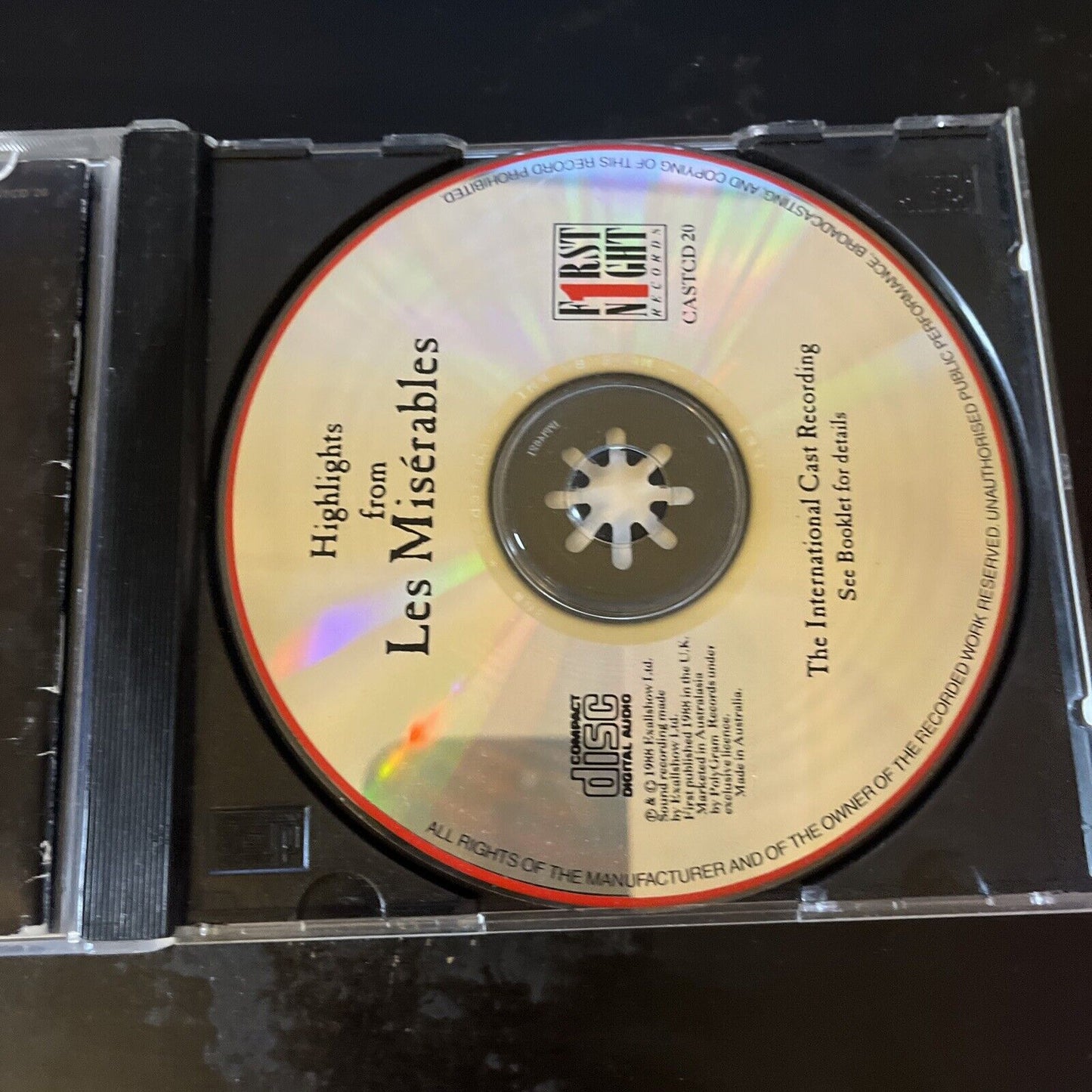 Highlights from Les Miserables - The International Cast Recording (CD, 1998)