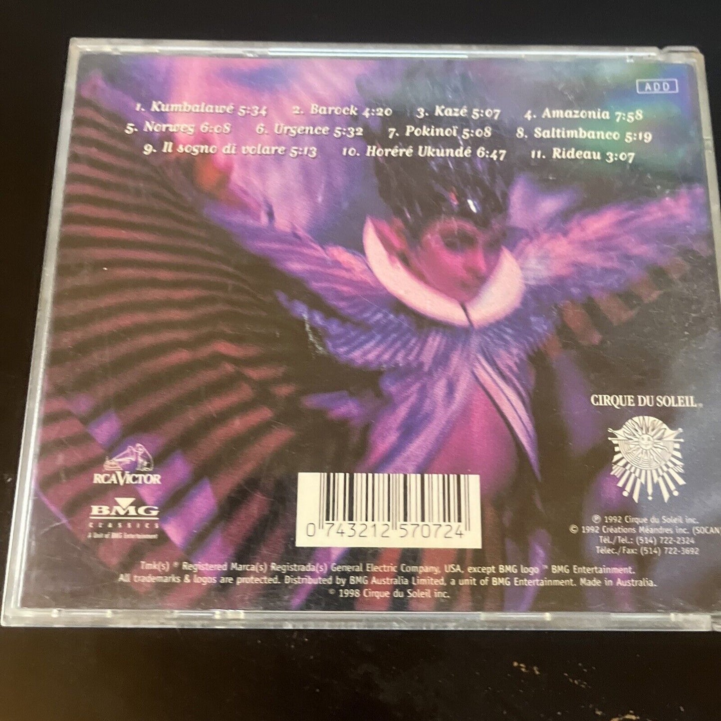 Cirque du Soleil: Saltimbanco by Cirque du Soleil / René Dupéré (CD, 1995)