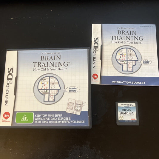 Dr Kawashima's Brain Training - How Old is Your Brain? Nintendo DS With Manual