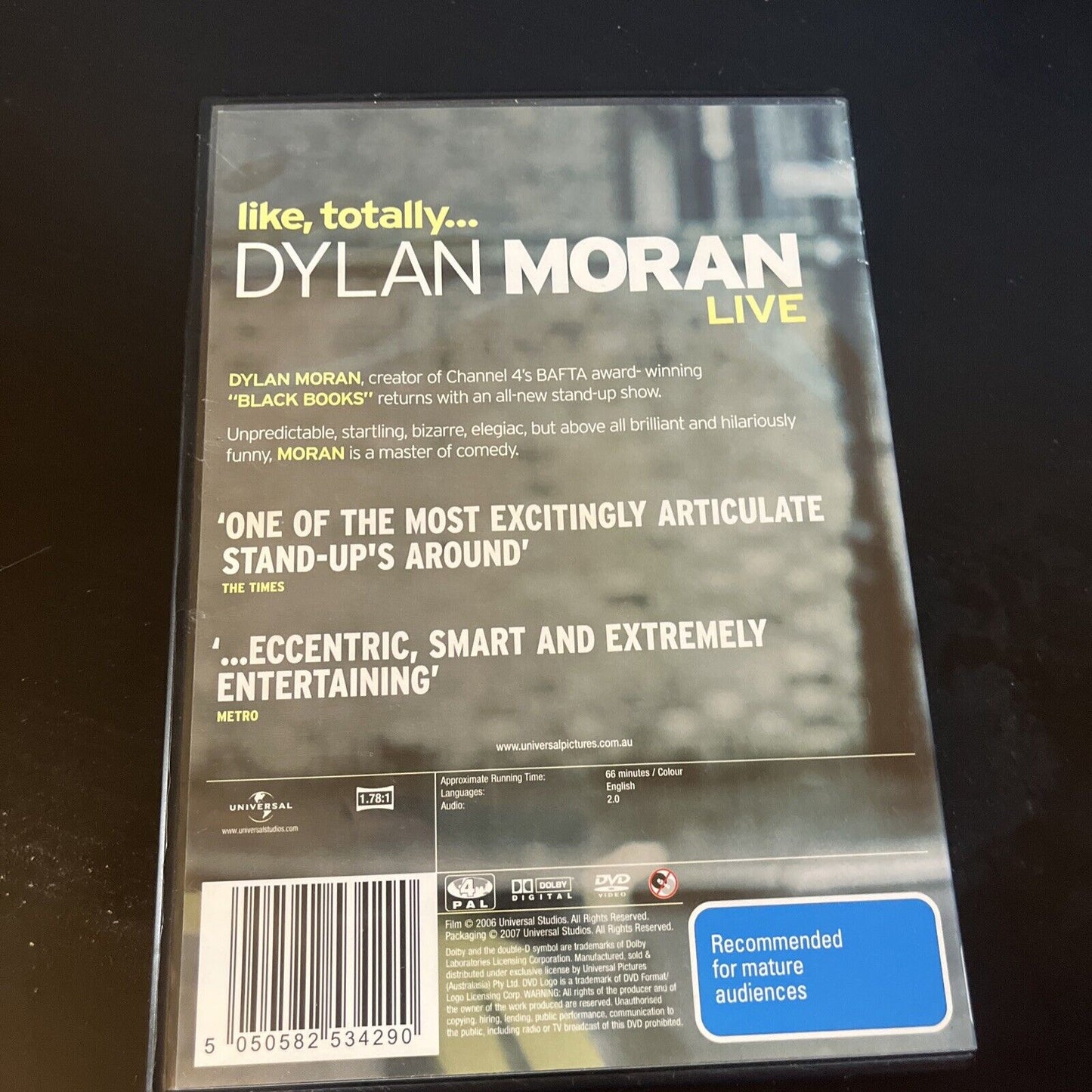 Dylan Moran - Live - Like Totally (DVD, 2006) Region 4