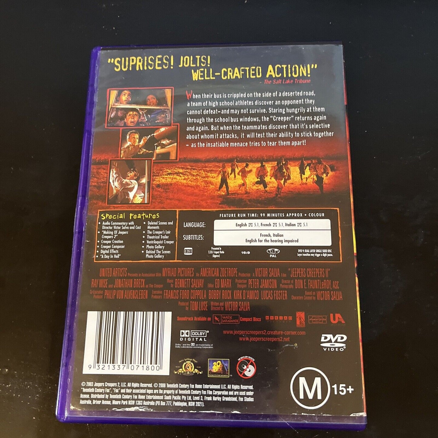 Jeepers Creepers 2 - Special Edition (DVD, 2003) Ray Wise, Region 4