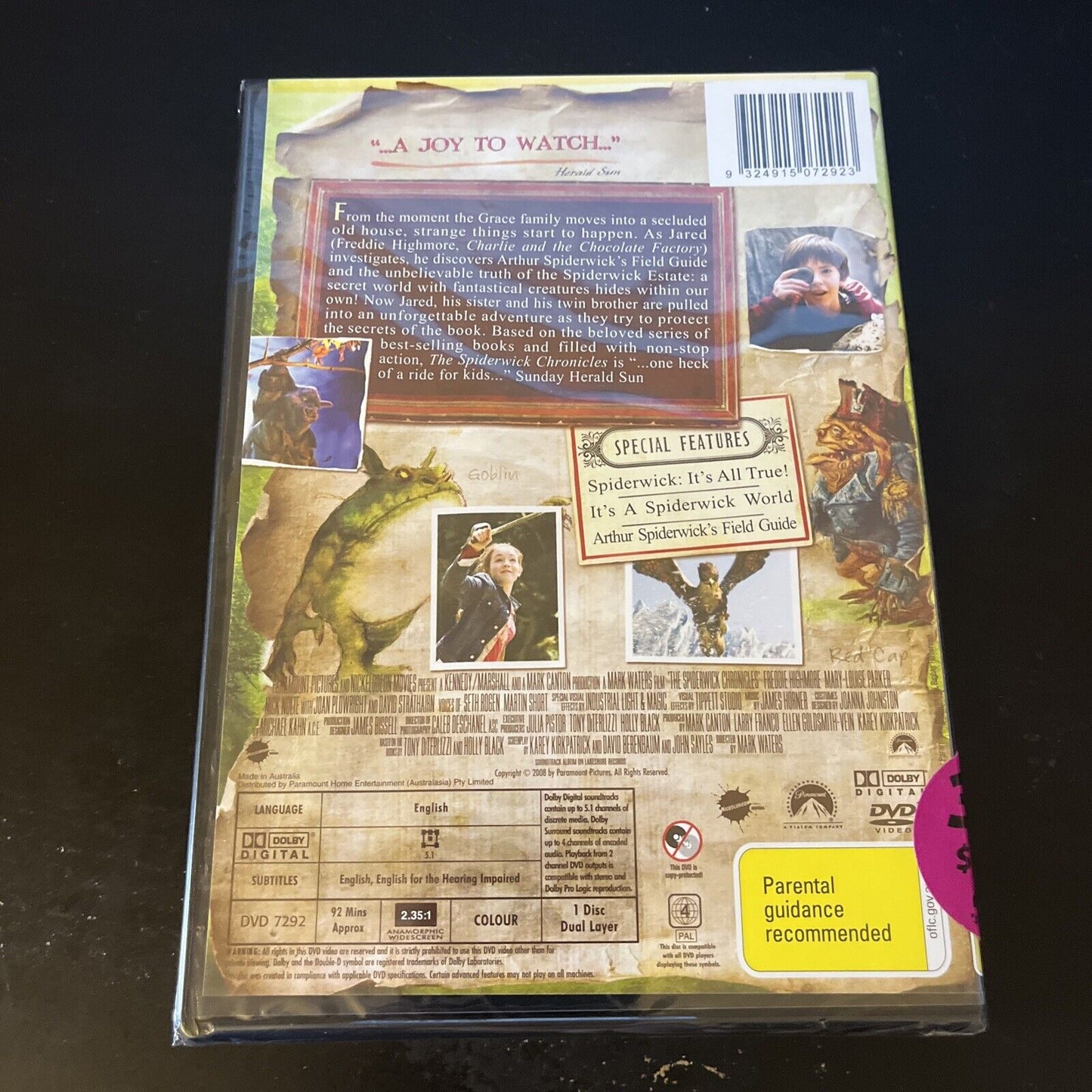 *New Sealed* The Spiderwick Chronicles (DVD, 2008) Sarah Bolger, Region 4