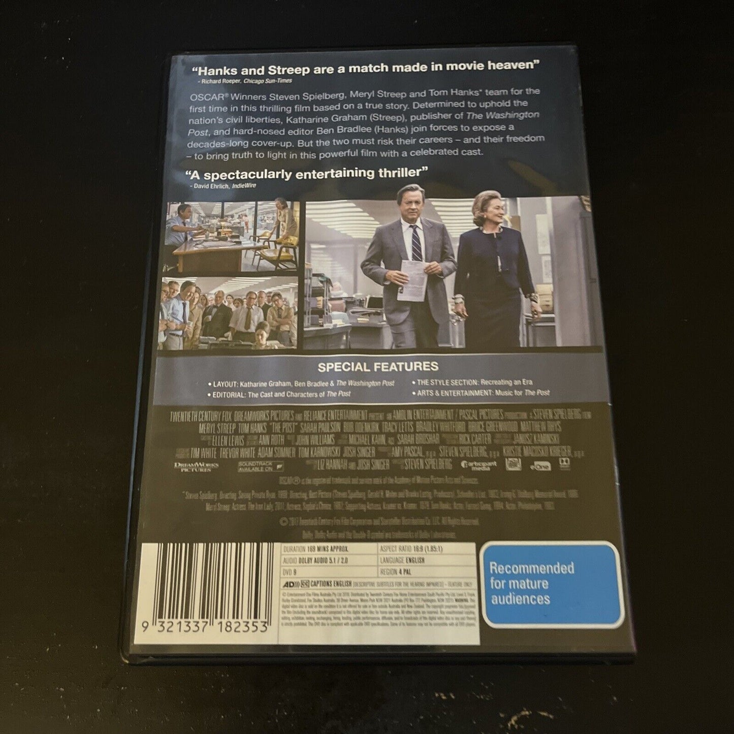 The Post (DVD, 2017) Meryl Streep, Tom Hanks NEW Region 4