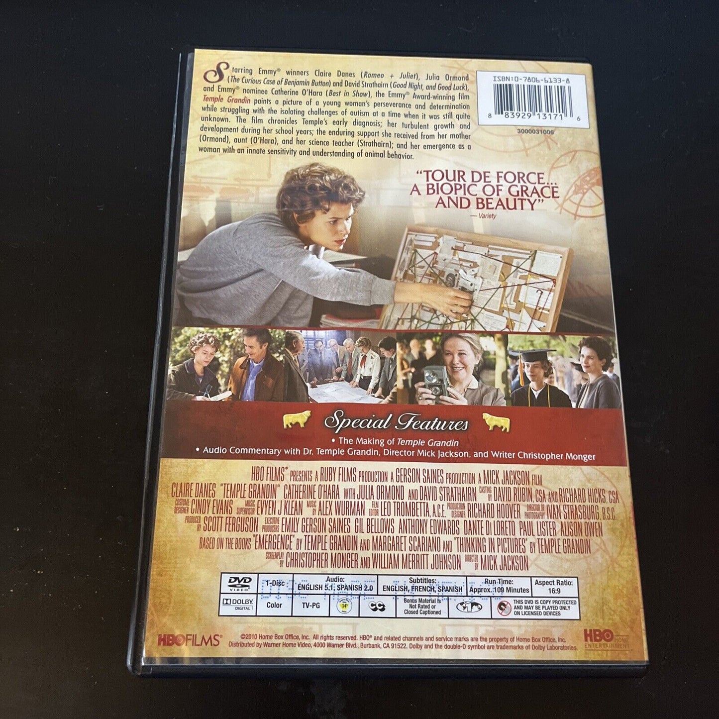 Temple Grandin (DVD, 2010) Claire Danes, Catherine O'Hara Region 1