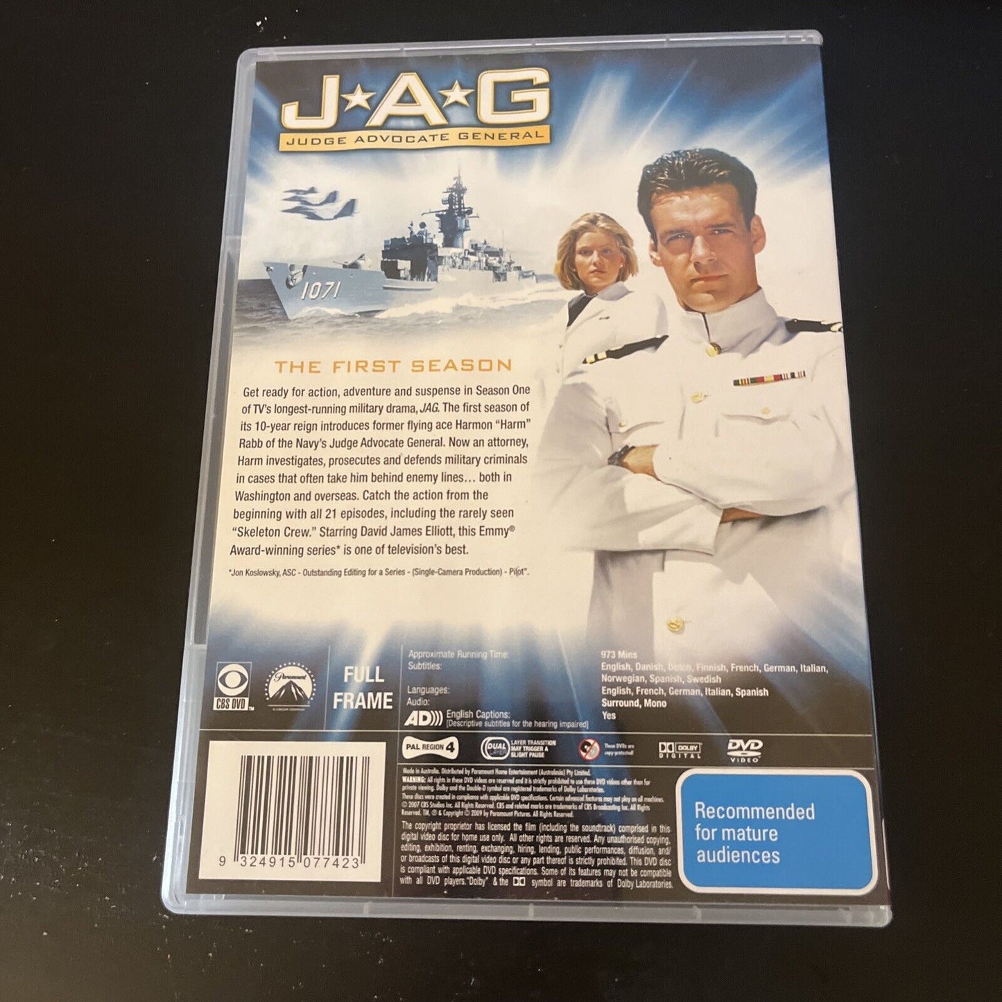 JAG : Season 1 (DVD, 1995, 6-Disc) David James Elliot NEW Region 4