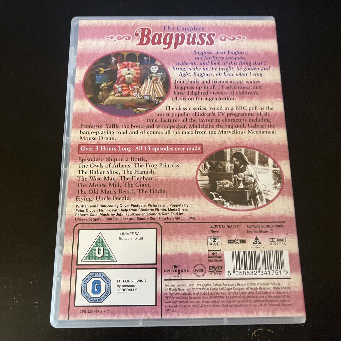 The Complete BAGPUSS (DVD, 1974) Region 2