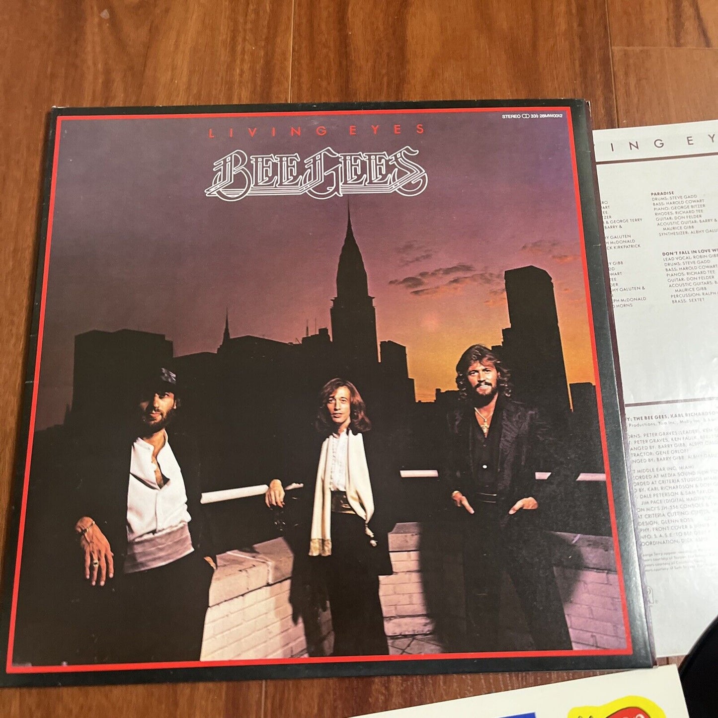 Bee Gees - Living Eyes Vinyl LP 1981 With Stickers 28mw0012 Gatefold