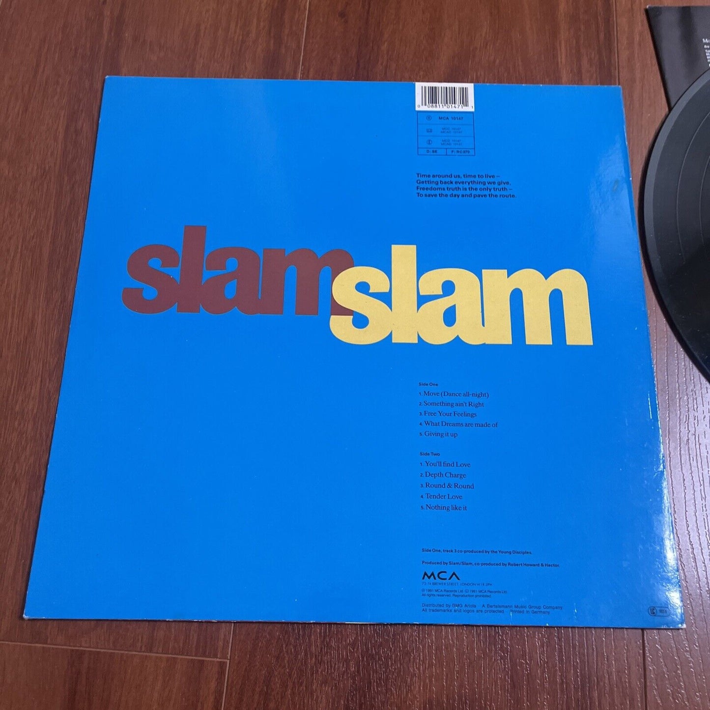 Slam Slam Featuring Dee C. Lee - Free Your Feelings Vinyl LP 1991 MCA 10147