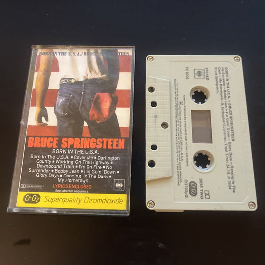 Bruce Springsteen - Born In The USA (Cassette Tape, 1984) Pc8008