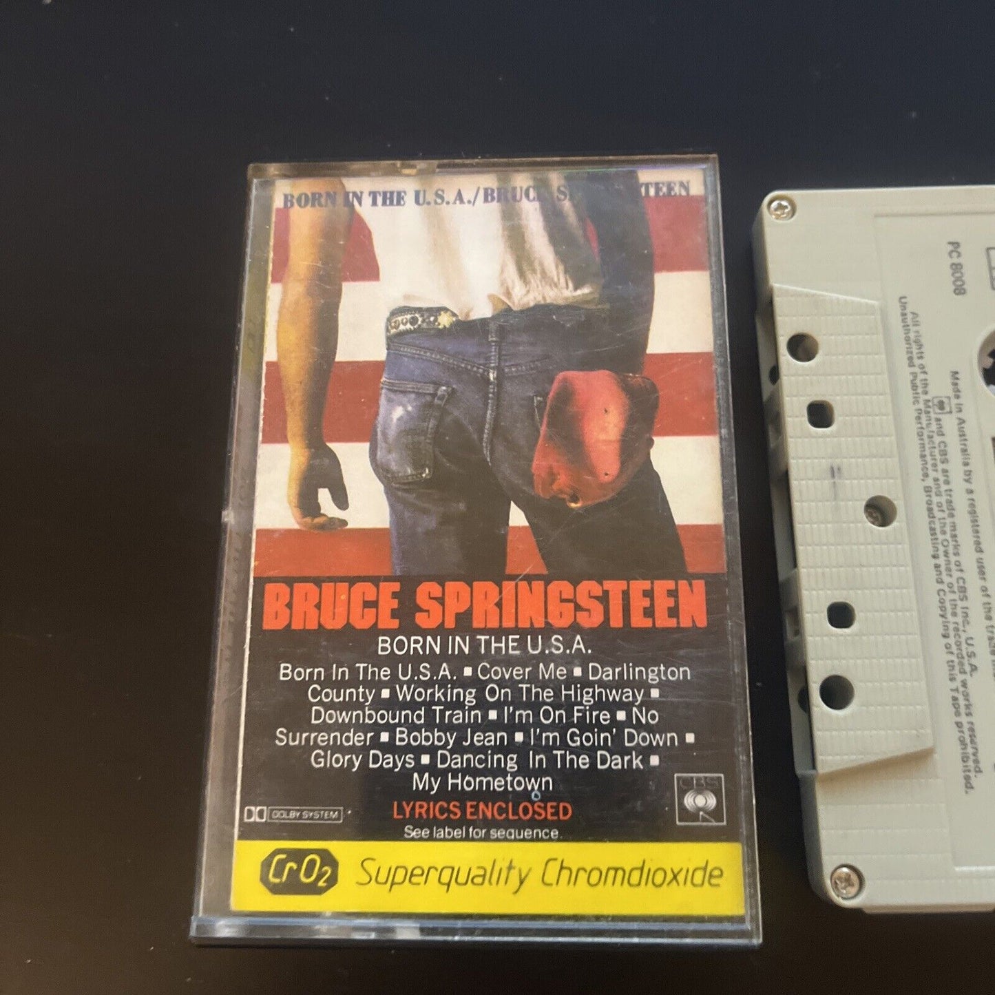 Bruce Springsteen - Born In The USA (Cassette Tape, 1984) Pc8008