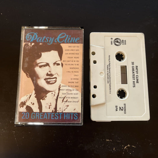 Patsy Cline - 20 Greatest Hits (Cassette Tape, 1989) Ydg 45811