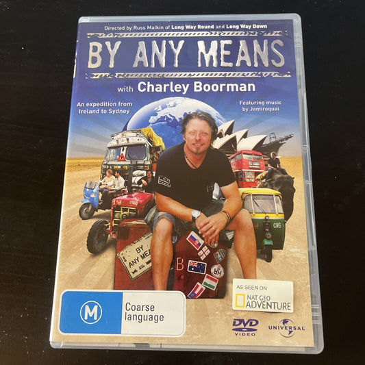 By Any Means With Charley Boorman (DVD, 2008, 2-Disc) NEW Region 4 &2