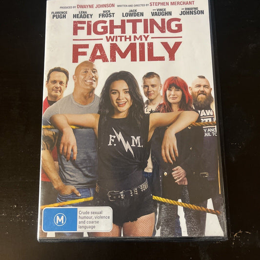 Fighting With My Family (DVD, 2019) Dwayne Johnson, Thomas Whilley, Region 4 &2