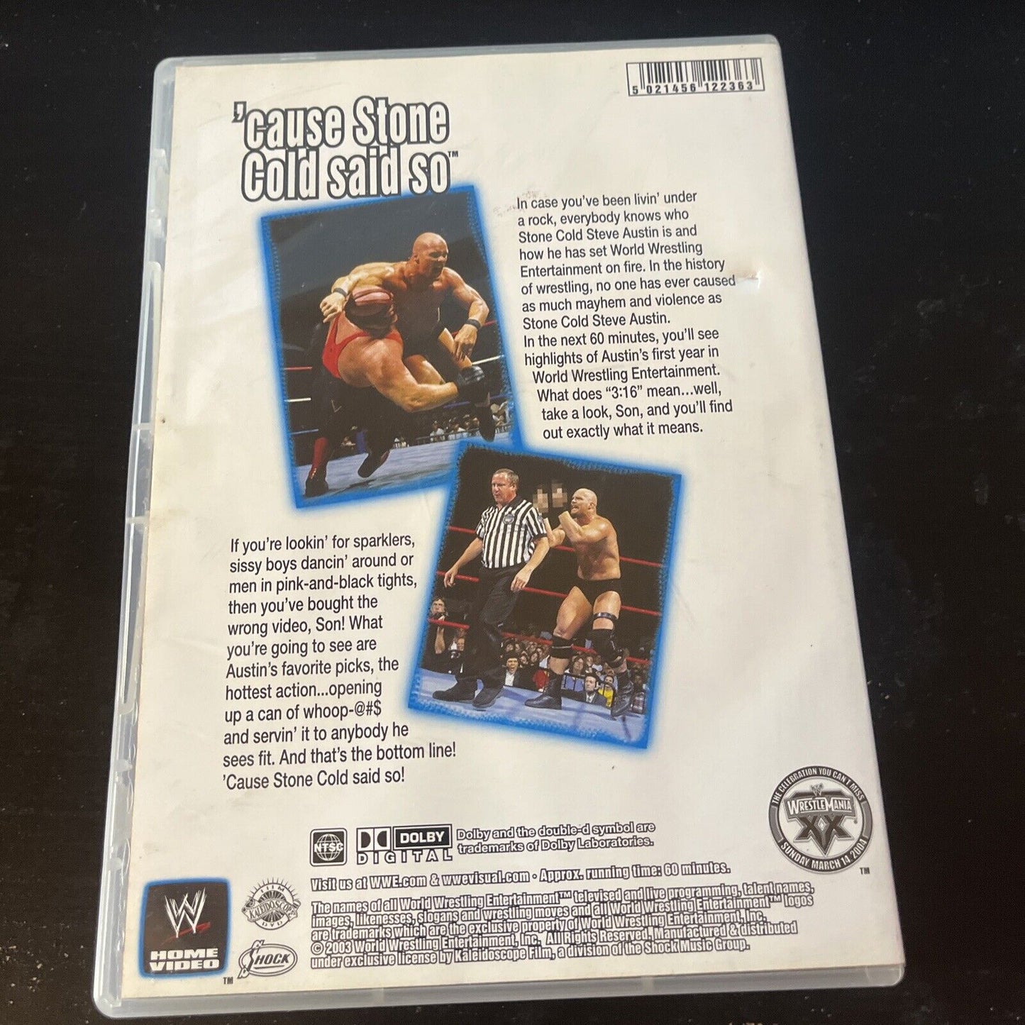 WWE - Stone Cold - 'Cause Stone Cold Said So (DVD, 1998)  Region 4