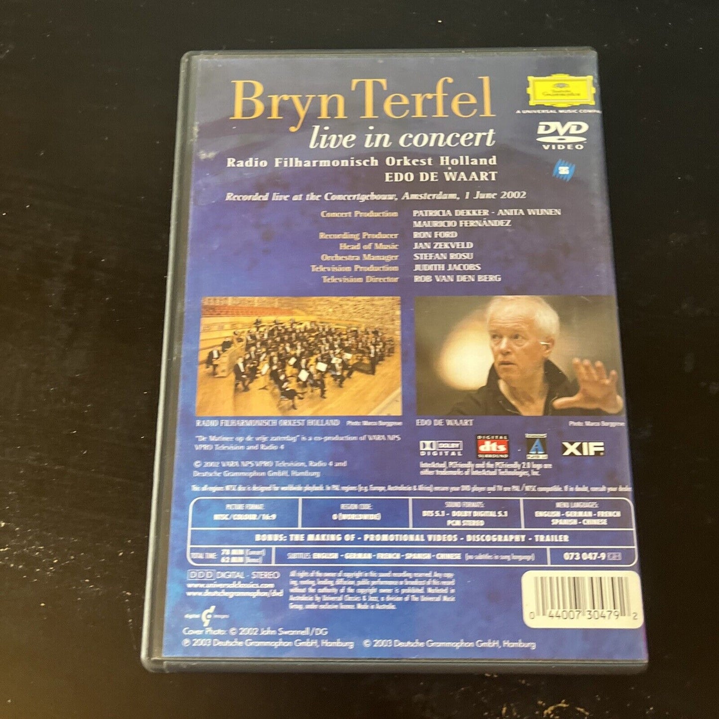 Bryn Terfel - Live in Concert - Songs & Arias (DVD, 2003) All Region