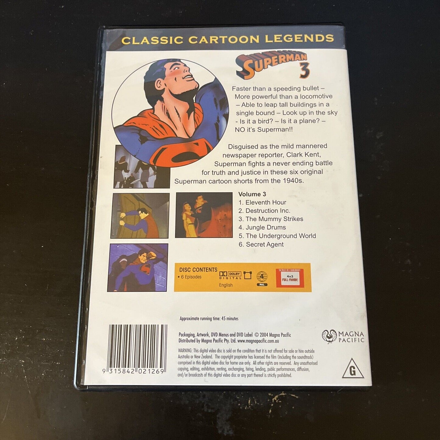 Superman: Vol 3 (DVD) Classic Cartoon Legends Region 4