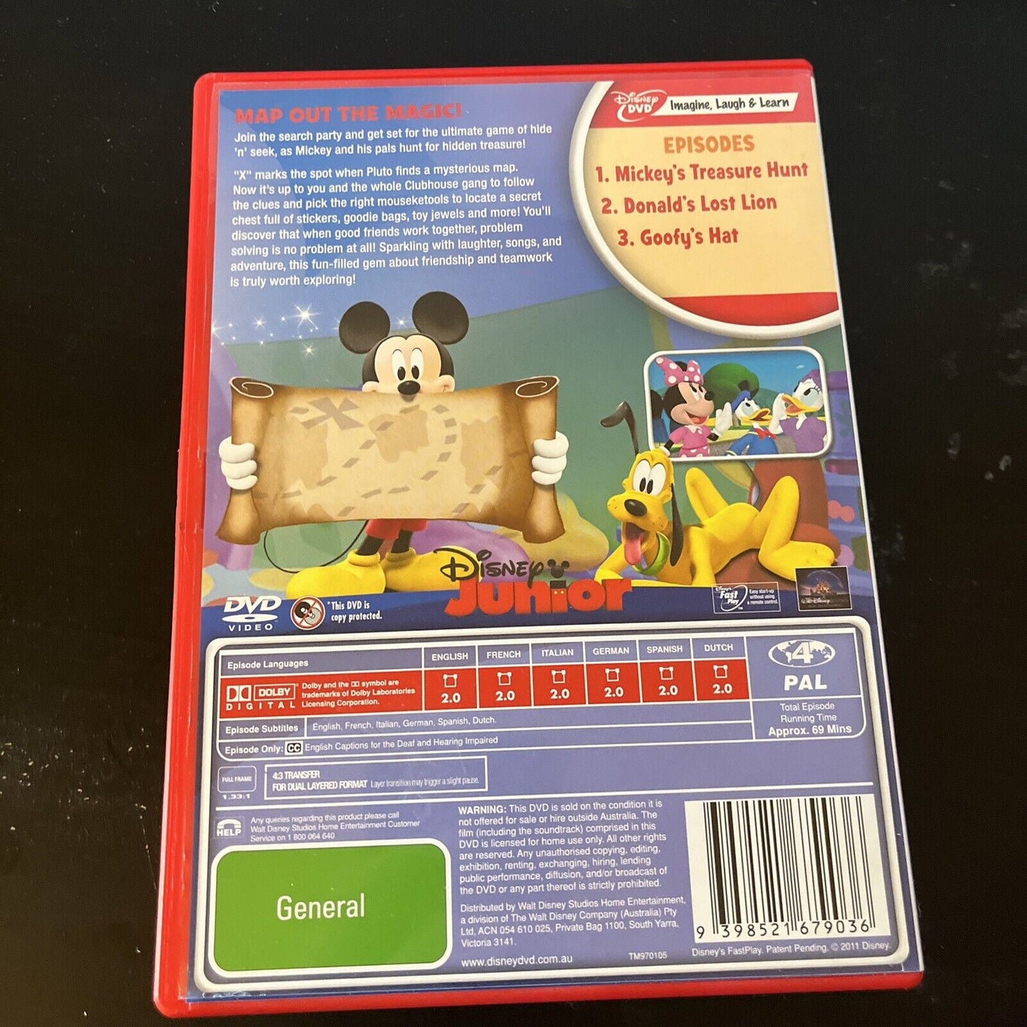 Mickey Mouse Clubhouse - Mickey's Treasure Hunt (DVD, 2006) Region 4