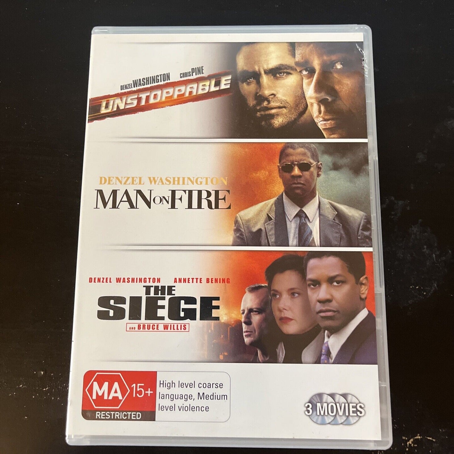 Unstoppable / Man On Fire / The Siege DVD Region 4