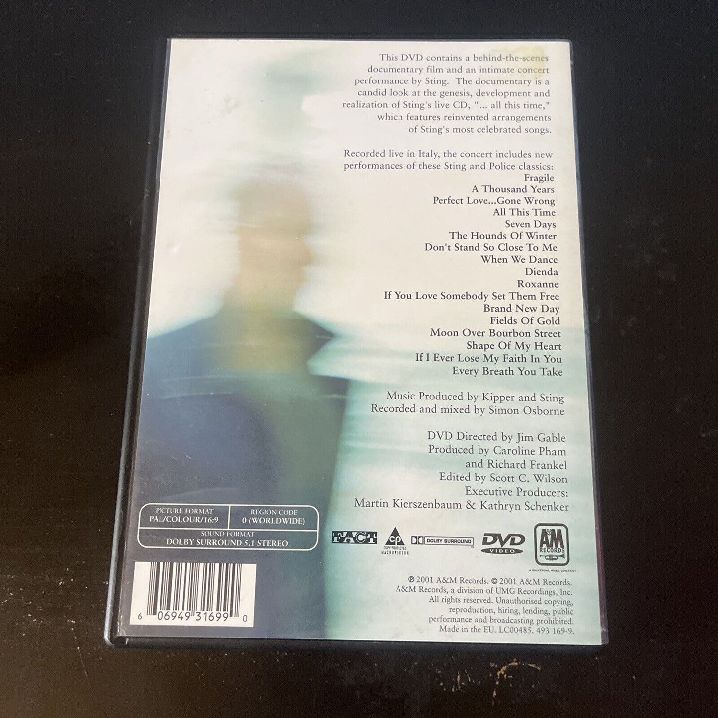 Sting - All This Time (DVD, 2001) All Regions