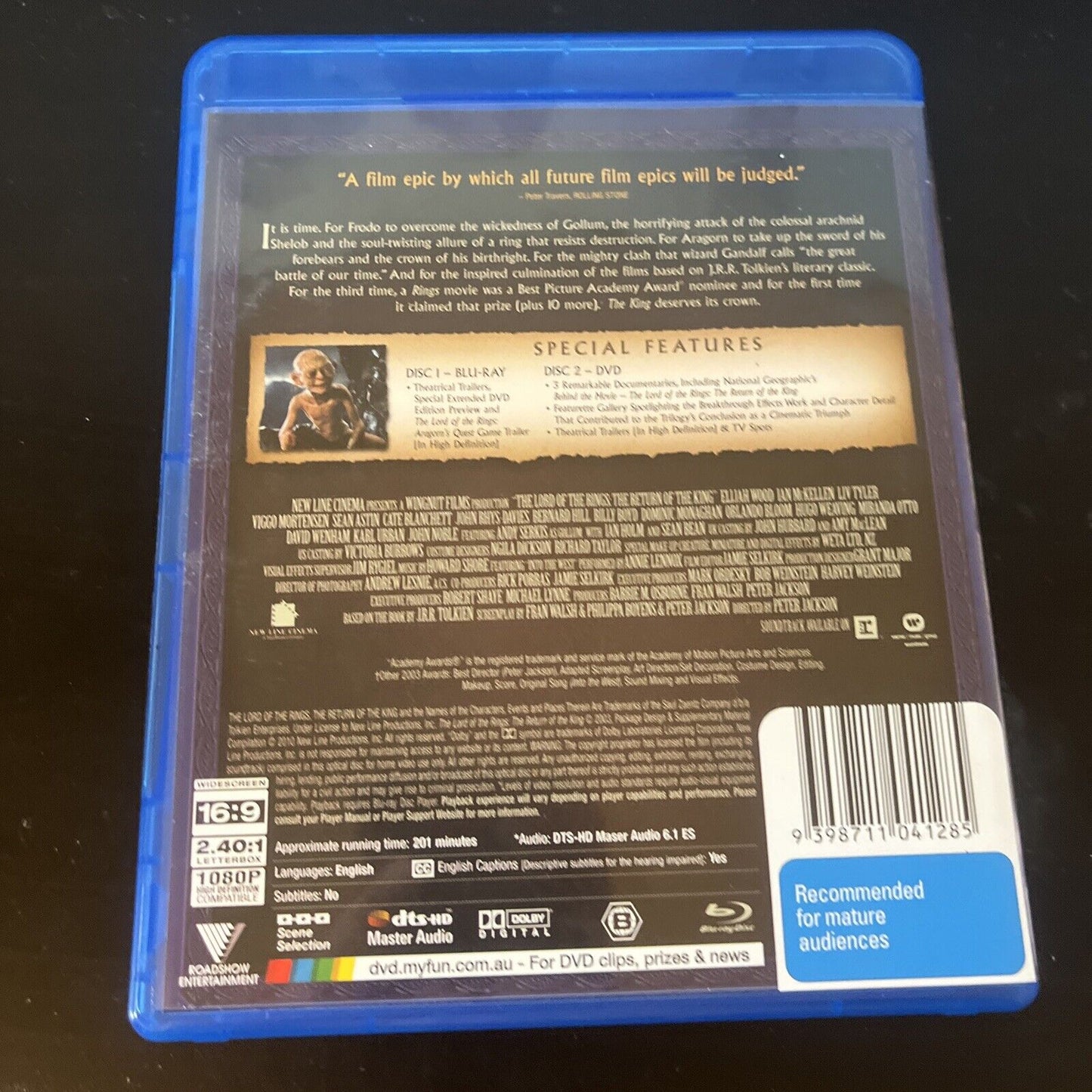 The Lord of the Rings: The Return of the King - Exclusive Edition Bluray RegionB