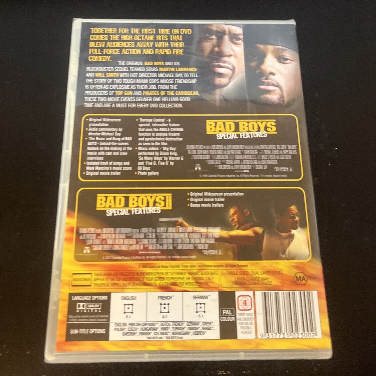 *New Sealed* Bad Boys / Bad Boys 2 (DVD, 2003) Will Smith, Region 4