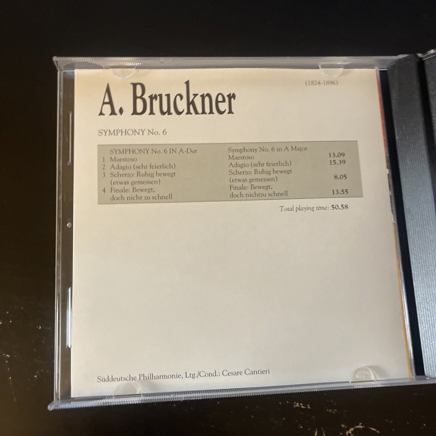 Anton Bruckner - Cantieri Symphony No.6 (CD, 1994) MUSIC ALBUM