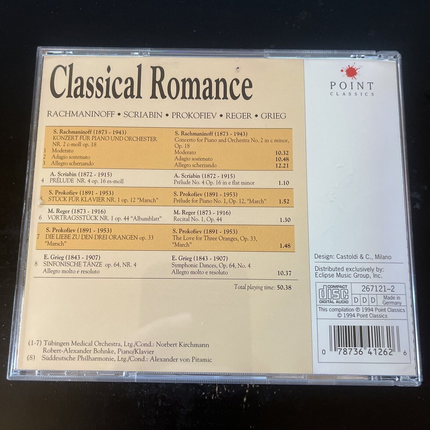 Point Classics Digital Recording - Classical Romance (CD, 1994)