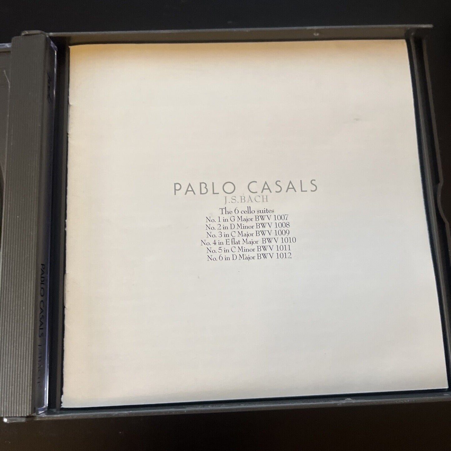 Pablo Casals - J.S. Bach: The 6 Cello Suites (CD, 1997, 2-Disc) GI-2000