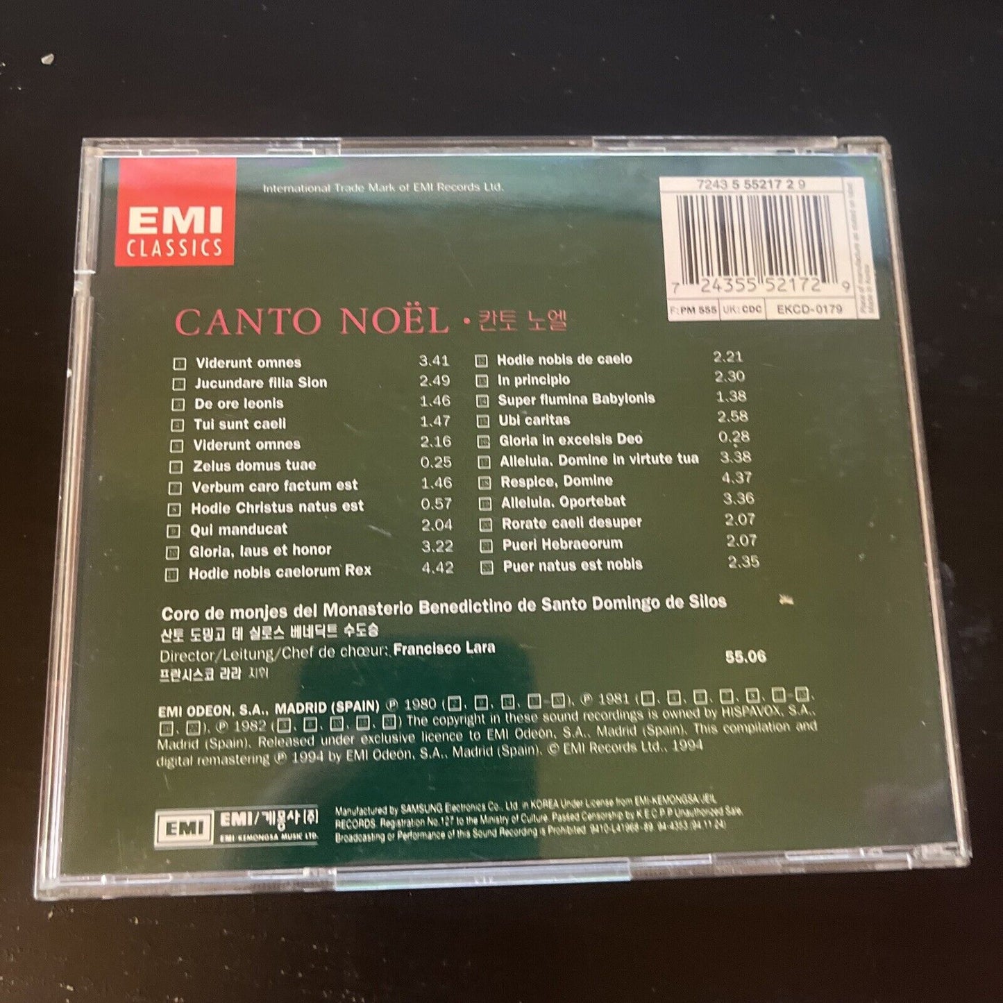 EMI Classics - Canto Noel (CD, 1981) EKCD-0179