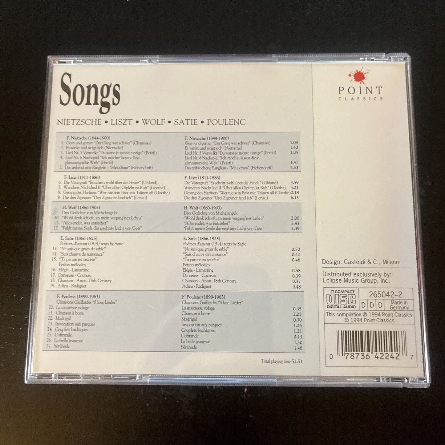 Point Classics Digital Recordings - Songs (CD, 1994)