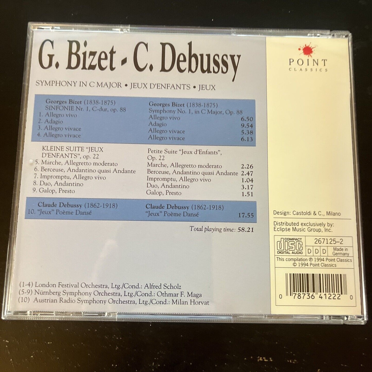 Point Classics Digital Recording - Bizet - Debussy - Symphony In C Major (CD)